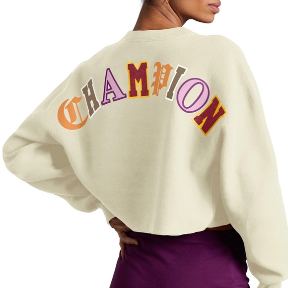 Champion Sweaters - Champion Cropped Cut-Off Sweatshirt